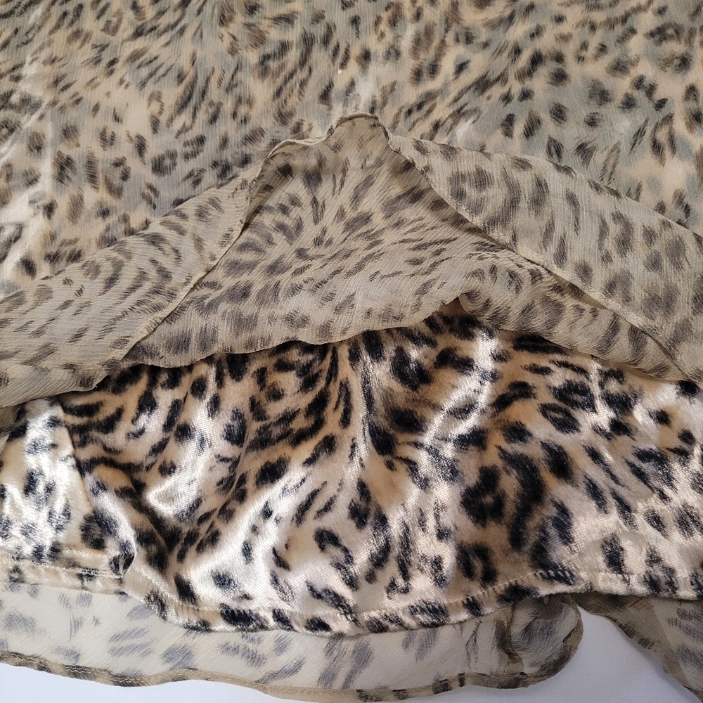 COPY - Leopard print silk skirt Talbots - Picture 2 of 4